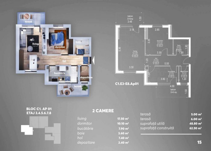 Arena Tower Residence - Plan 2d Apartament 2 Camere 10