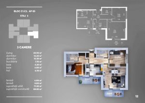 Arena Tower Residence - Plan 2d Apartament 3 Camere 1