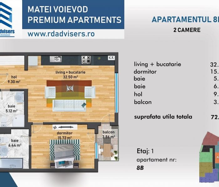 Matei Voievod Premium Apartments - apartament 2 camere_1