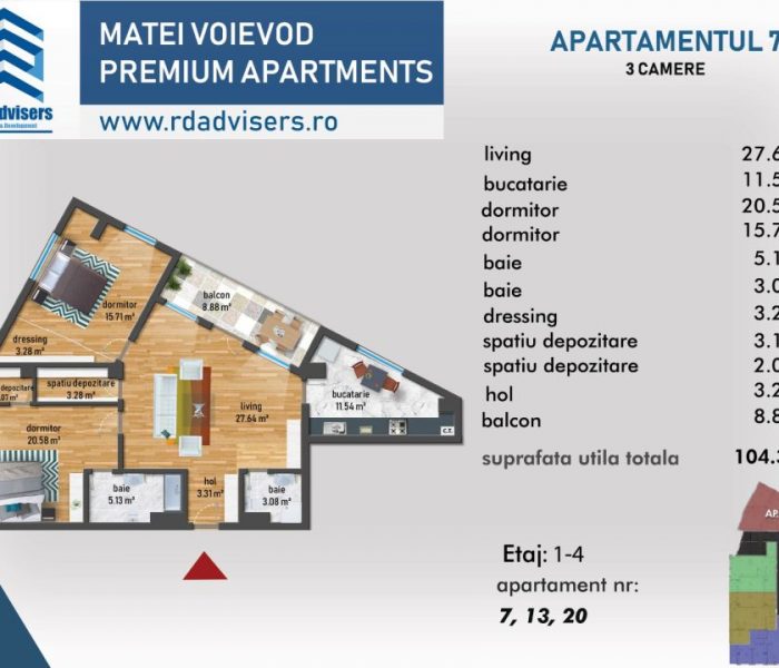 Matei Voievod Premium Apartments - apartament 3 camere_2